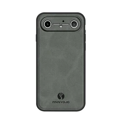 Tecno Pova Leather Sheepskin Shockproof Case with Magnetic Closure for Tecno Spark Slim (GRAY)