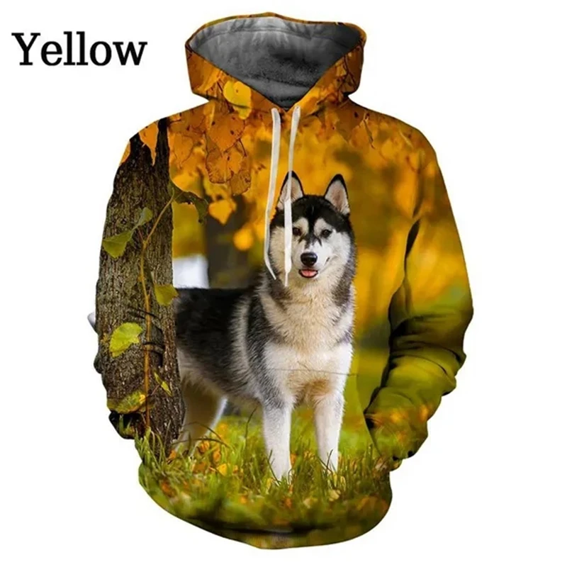 

Толстовка мужская с длинным рукавом и принтом хаски