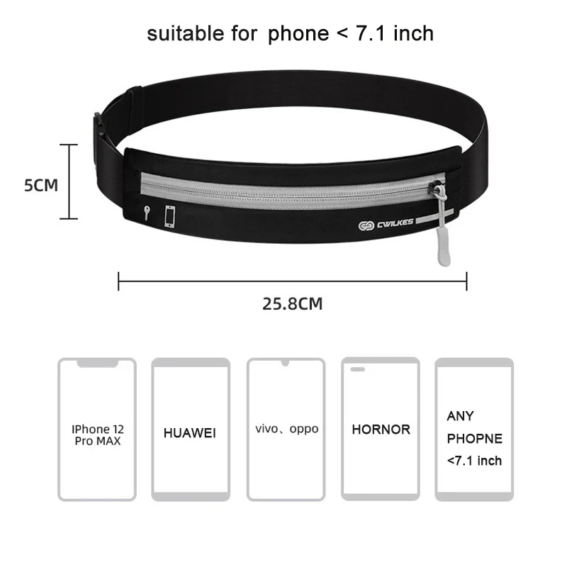 Running Waist Bag Running Belt Bag Running Waist Bag for Cell Phone Sports Fanny Pack Men Women Hidden Gym Bags Mobile