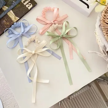 Fiocco per capelli intrecciato con nastro, Fascia per capelli in rete, Corda per capelli con nastro, Accessori per capelli da ballerina, Elastico per capelli