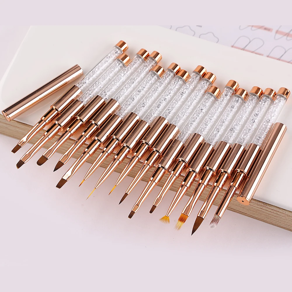 Nail Art Polvere liquida acrilica Intaglio Gel UV Estensione Costruttore Pittura Pennello Linee Liner Penna da disegno Strumento per manicure Born Pretty - immagine 4