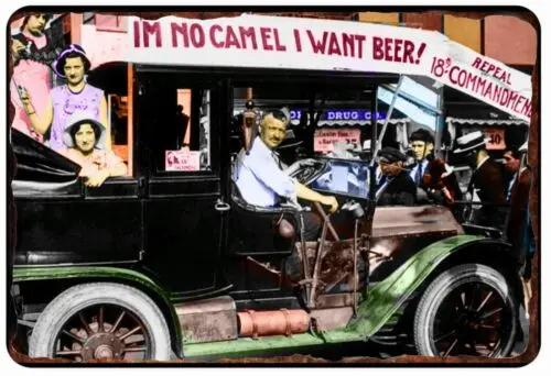 Ban I am no We Want пиво оловянный знак 8x12 ALL METAL