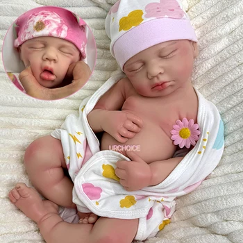 20Inch Open Mouth Loulou Soft Touch Silicone Reborn Baby Girl/Boy Waterproof Realistic Rebirth Doll Christmas Gift for Dementia