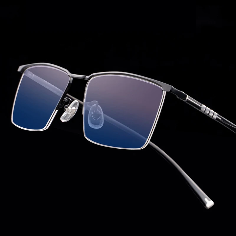 2022NewMenQualityOpticalEyeglassesBusinessStyleBrowlineHalfRimlessEyewearforMenSpectacleswithRecipeAlloyMale-AliExpress200000297