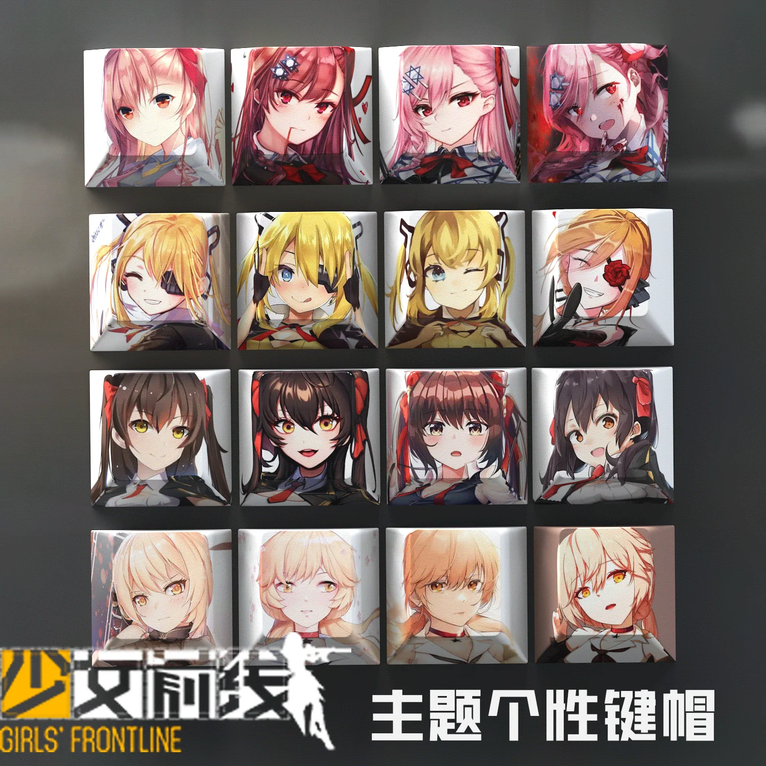 

Girls Frontline Keycaps R4 PBT Anime Theme Keyboard Decoration 33Styles Five-sided Print Key Caps Cherry Height Accessories Prop