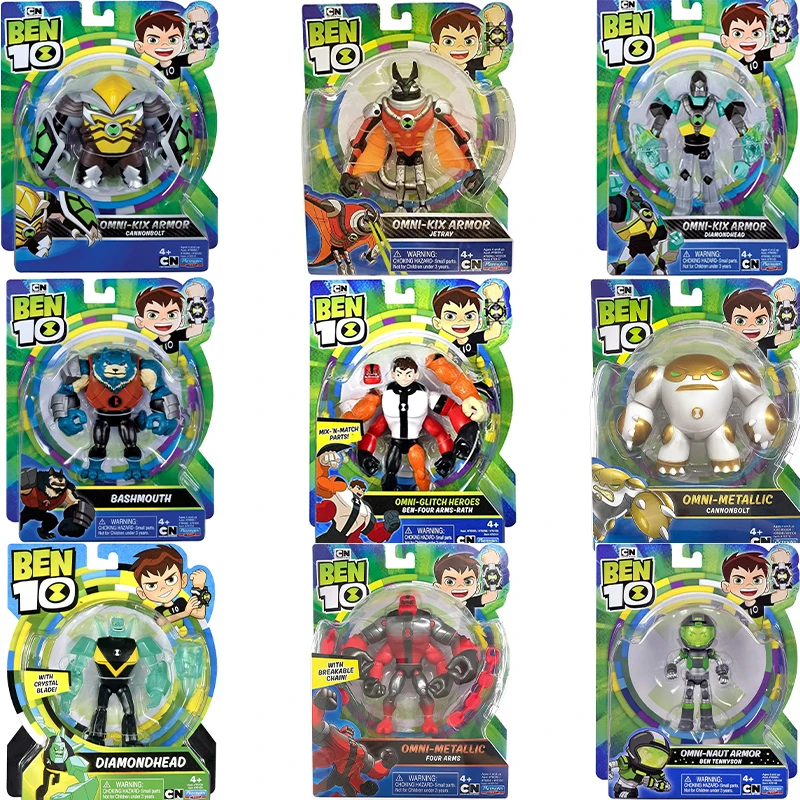 Alien Force Cartoon Game Set Anime, Brinquedos de Ação Ben10, Boneca Modelo Colecionável, Protetor da Terra, Presente de aniversário para Menino, Original