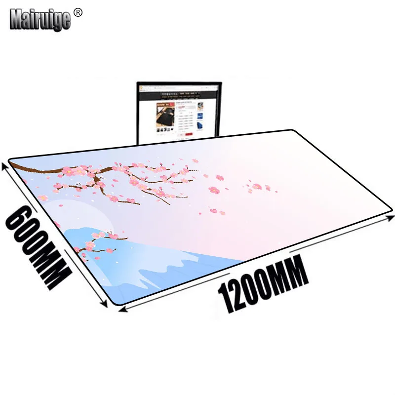 

Sakura Mount Fuji Mouse Pad Xxl Extended Pad Mouse for Computer Hot Pad 120x60cm Cool Mat Anti-slip Carpet Rug Pc Gemer Desk Mat