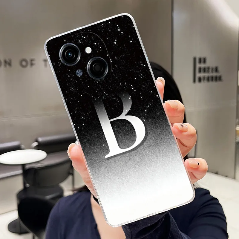 Clear Silicone Soft Luxury Elegant Letters Phone Case - Protective Cover