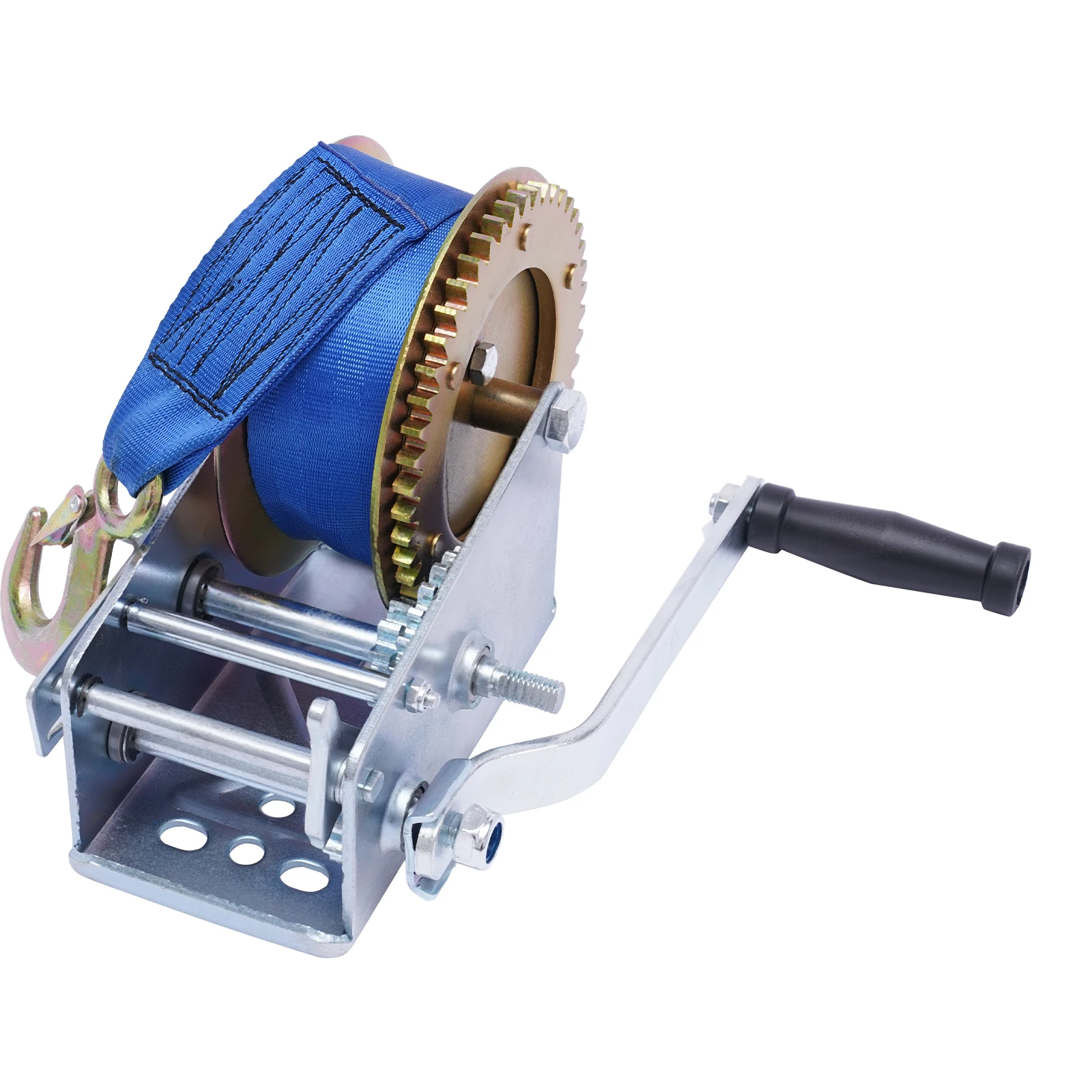 1588 kg Professional Belt Winch Hand Winch Boat Winch 3500 lbs, Trailer Winch With 10m Rope for Workshop, Garage, Trailer, Boat