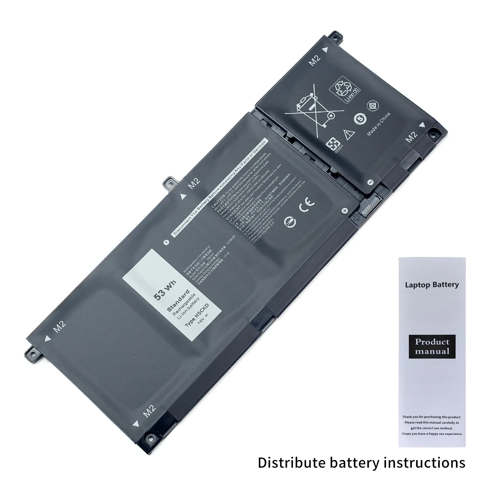 53WH H5CKD Laptop Battery For DELL Inspiron 5408 5508 5509 5400