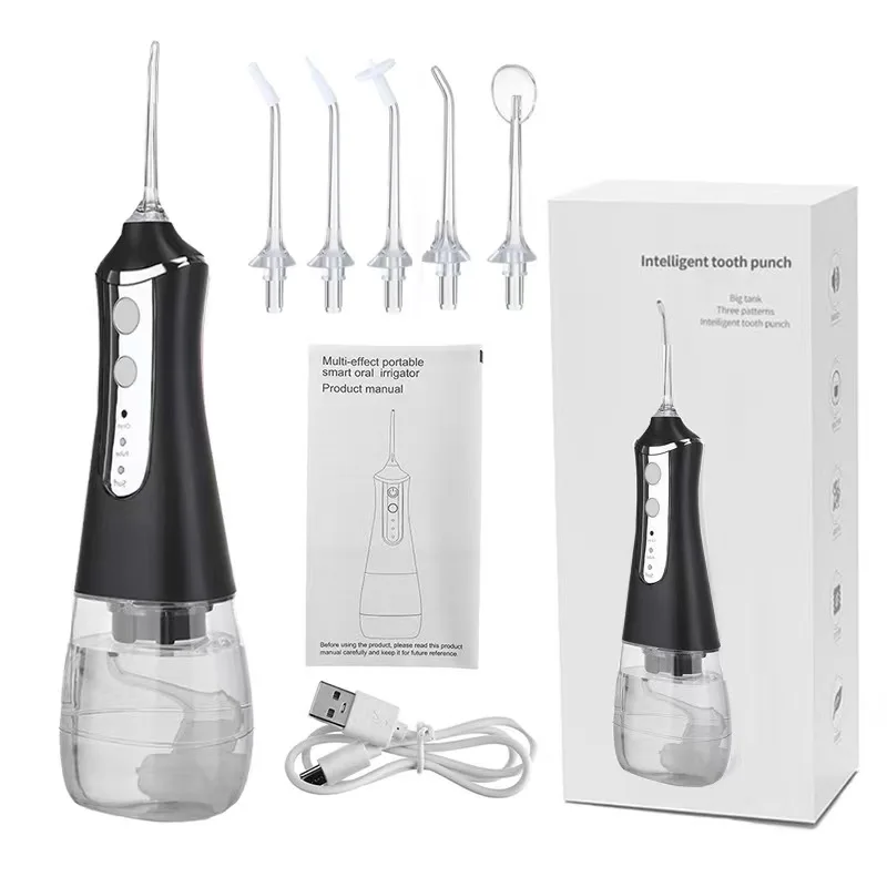 

5 Modes Oral Irrigator USB Rechargeable Water Floss Portable Dental Water Flosser Jet 300ml Irrigator Dental Teeth Cleaner