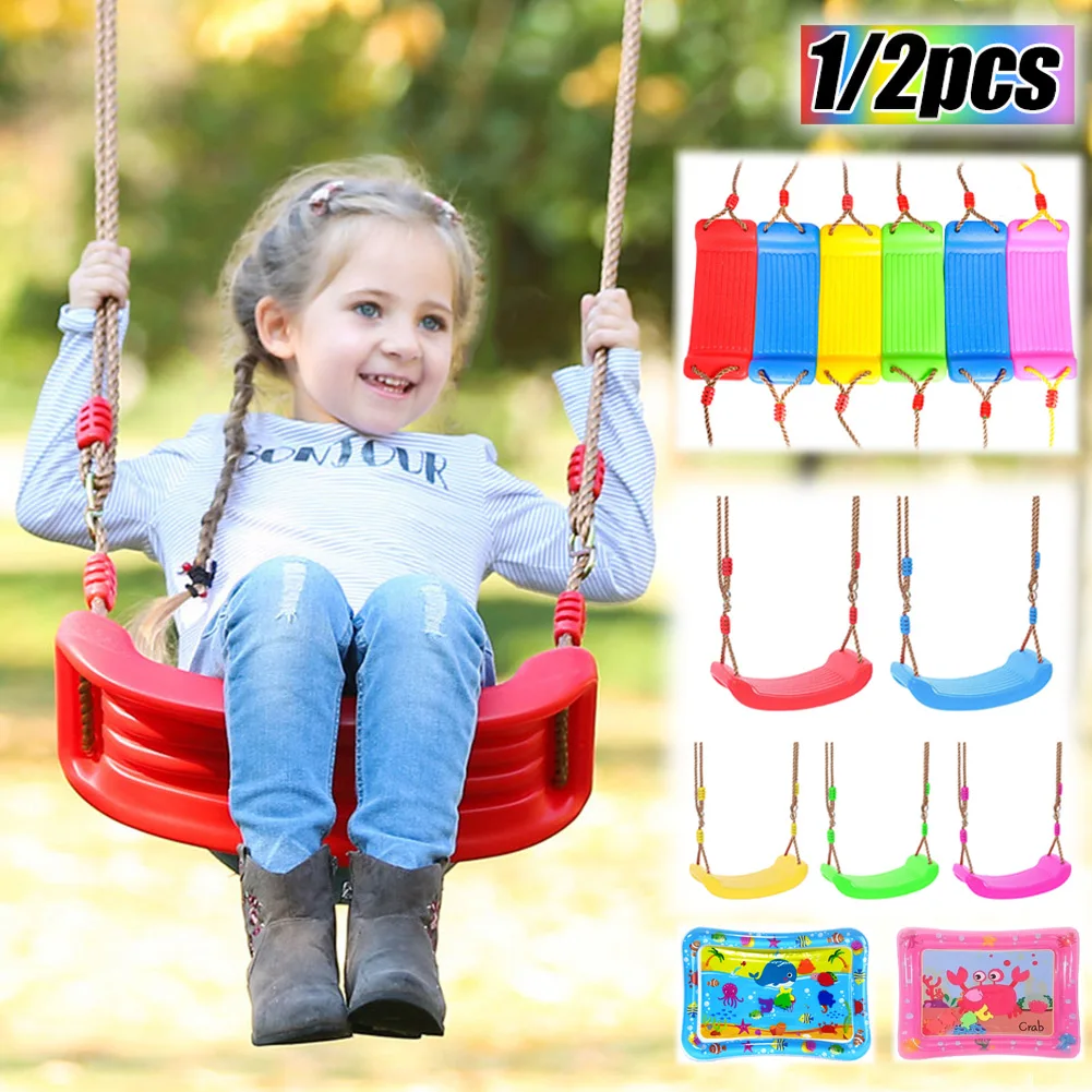 IndoorOutdoorToysRainbowCurvedBoardSwingChairFlyingToyGarden
