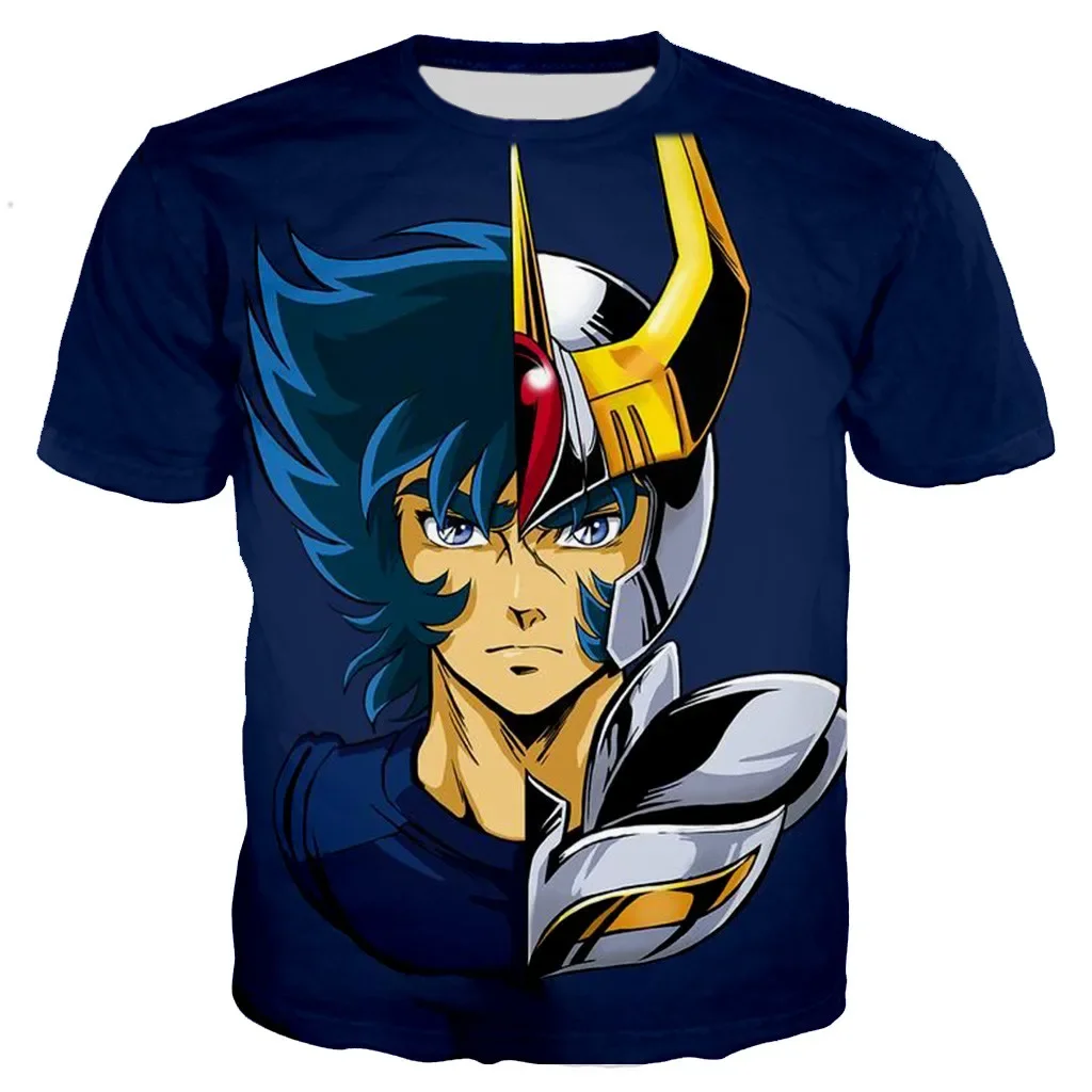 Saint Seiya T shirt Men Fashion T-shirts Kids Hip Hop Tops Tees Anime 3d Print Tshirt Summer Graphic Tops Boys Tee