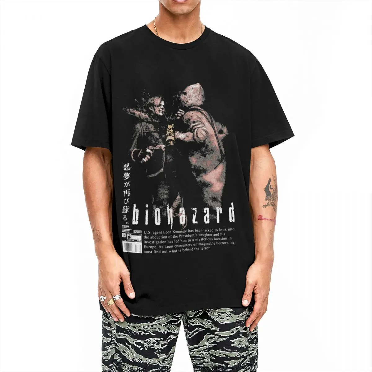 Men Women Resident Evils RE4 The Chainsaw T Shirt Pure Cotton Clothing Novelty Short Sleeve O Neck Tee Shirt 6XL T-Shirt