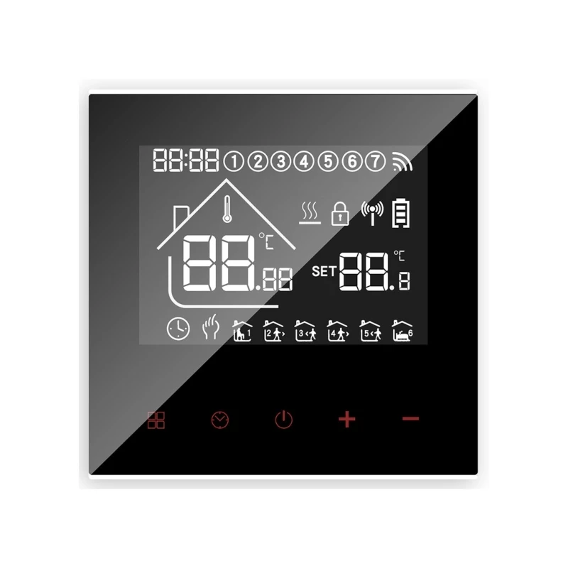 

Upgraded Smart Thermostat WiFi for Electric Underfloor Heating Temperature Controller Touchscreens LCDdisplay Durable