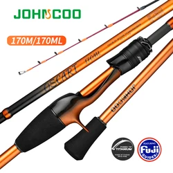 Johncoo High - Performance Casting Jigging Fishing Rod - 1.7m with Titanium Tip and Rubber Grip - 1.75m MH