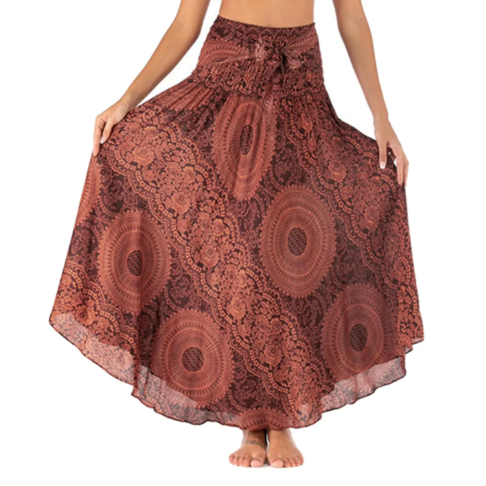 Fashion Women Skirts Flower Clothes Elastic Waist Bottom Skirt Costume