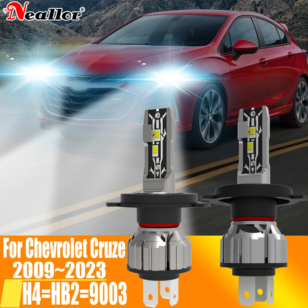 H4 Led Lights Canbus Bulb Car Headlight Hb2 9003 High Power Auto Moto Moto Fendinebbia 12V 55W Per Chevrolet Cruze 2009 ~ 2023