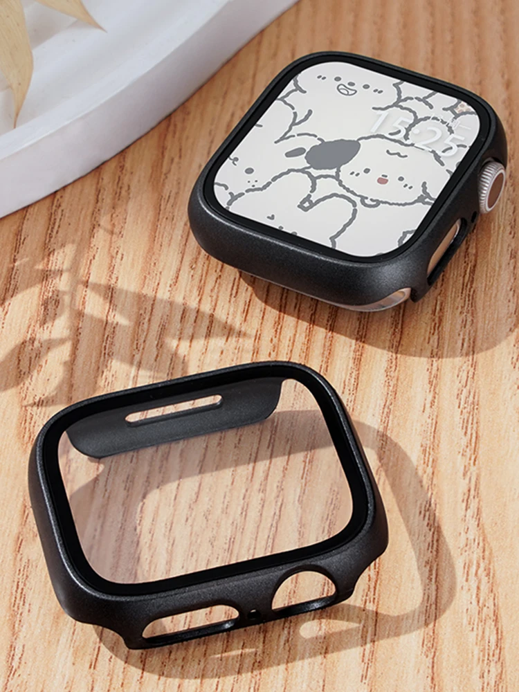 Vetro Temperato + Cover Per Accessori Apple Watch 45Mm 41Mm 44Mm 40Mm 42Mm Proteggi Schermo Apple Watch Case Serie 9 4 5 6 Se 7 8