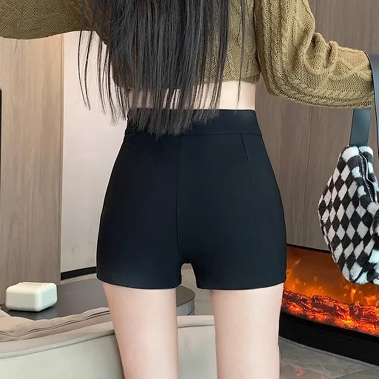 여성용 하이 웨이스트 블랙 웨스턴 반바지, 스몰 사이즈 베이스 슬리밍 아웃도어 웨어, 타이트한 소녀 부츠, 가을 겨울