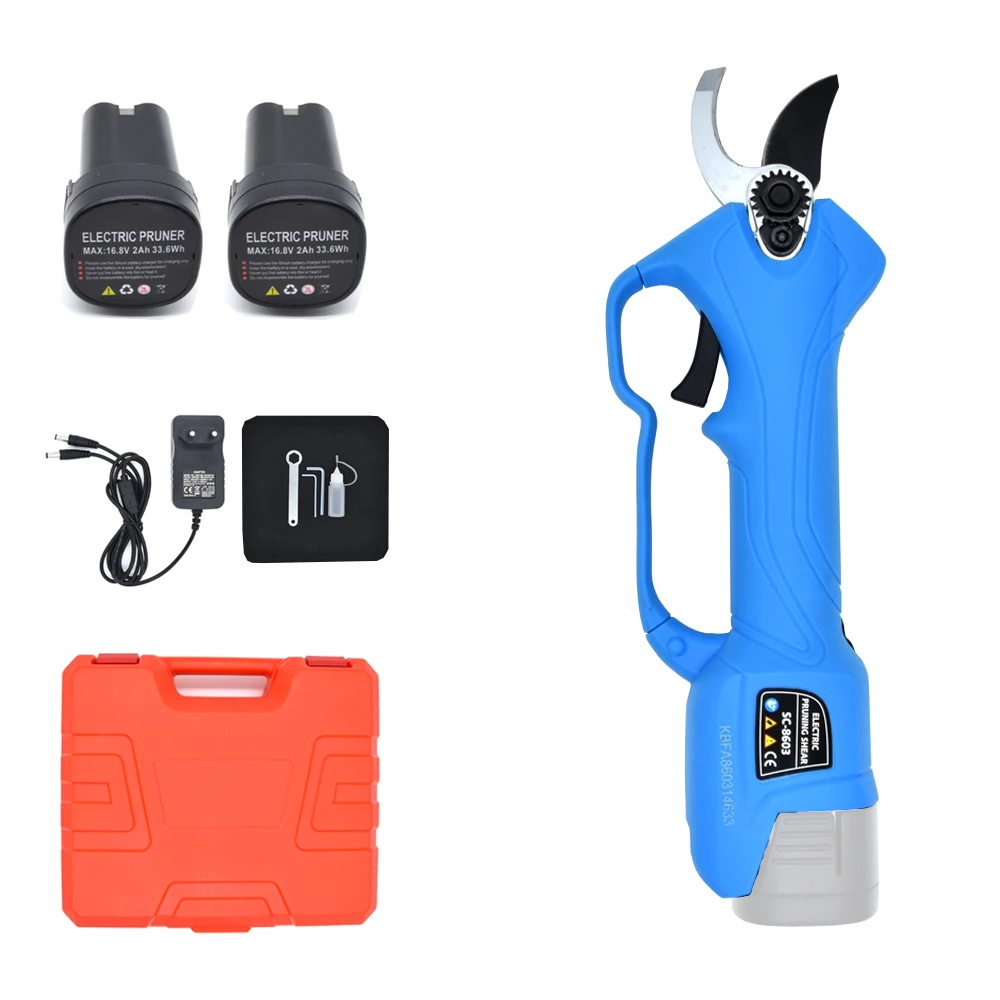 16.8V 무선 정리기 리튬 이온 가지 치기 전단 효율적인 전기 가위 분재 전기 ..