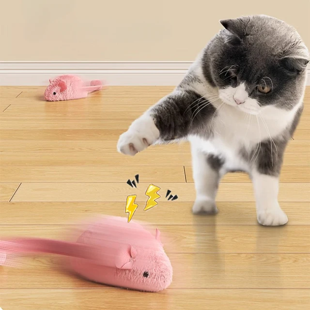New Interactive Mouse Plush Cat Chew Toys Boredom Interactive Plush Toys Kitten Game Indoor Plush Mice Luminous Toys For Cats 3