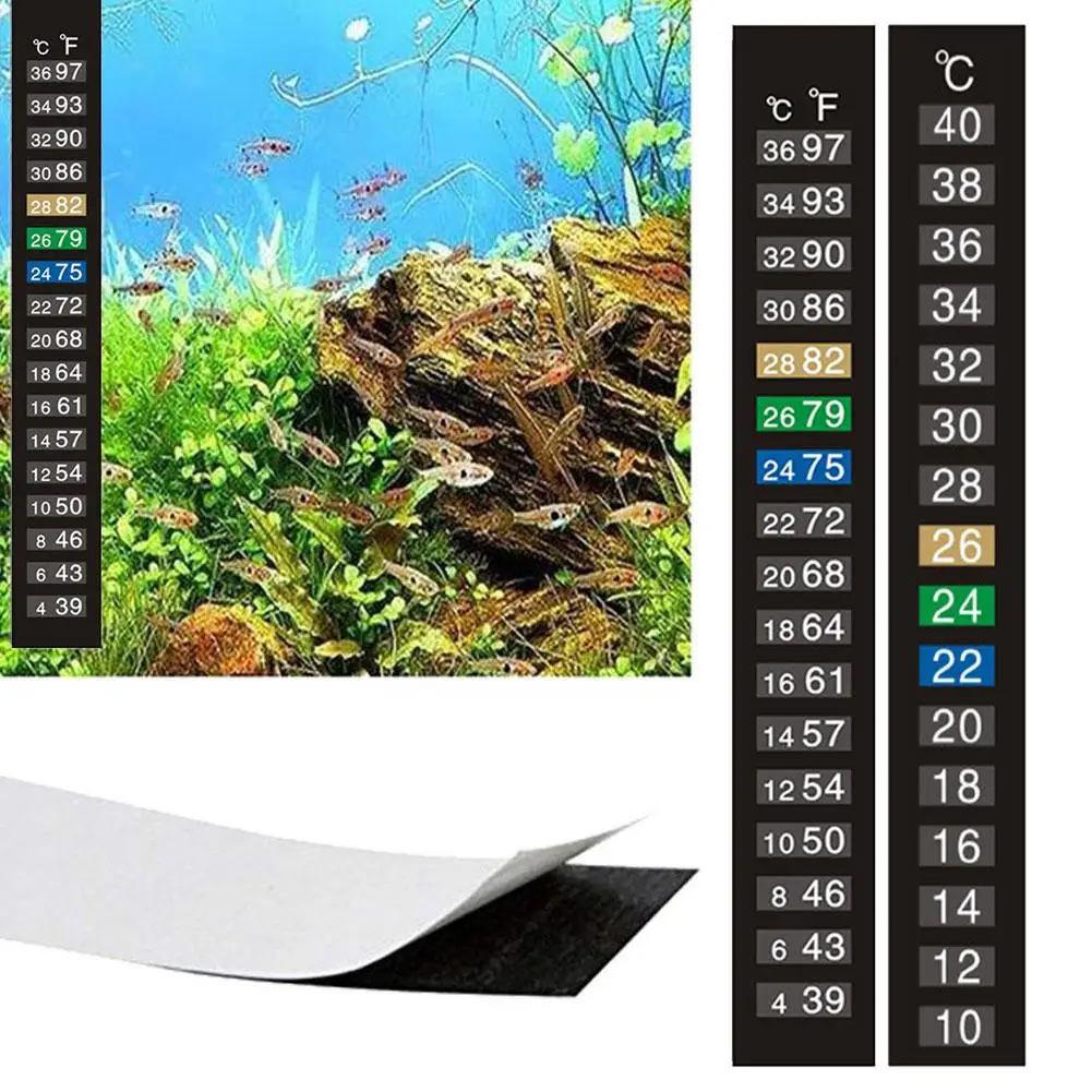 Aquarium Thermometer Digital Fish Tank Temperature Accessories Temperature Tank Sticker Measurement Fish Aquarium Control I8V4