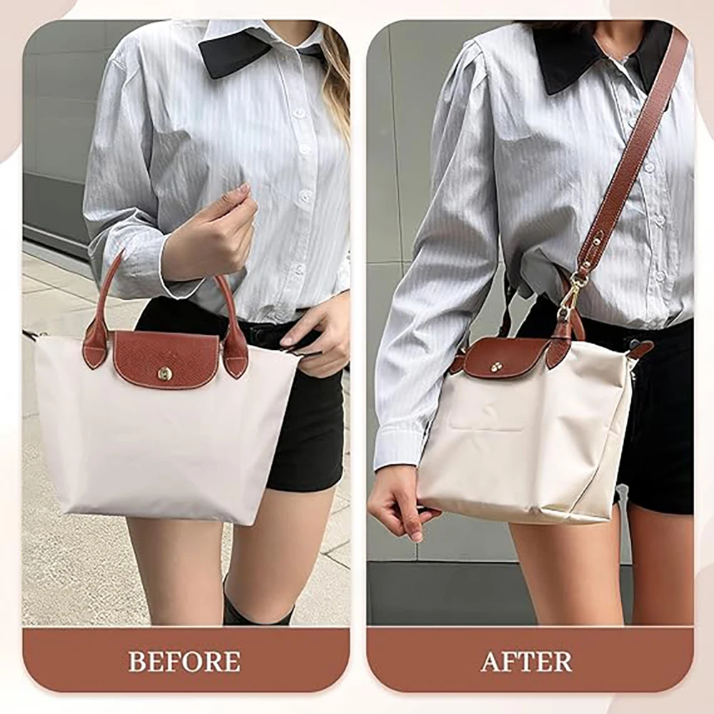 Elegant Leather Adjustable Crossbody Shoulder Strap in Terra Mocha