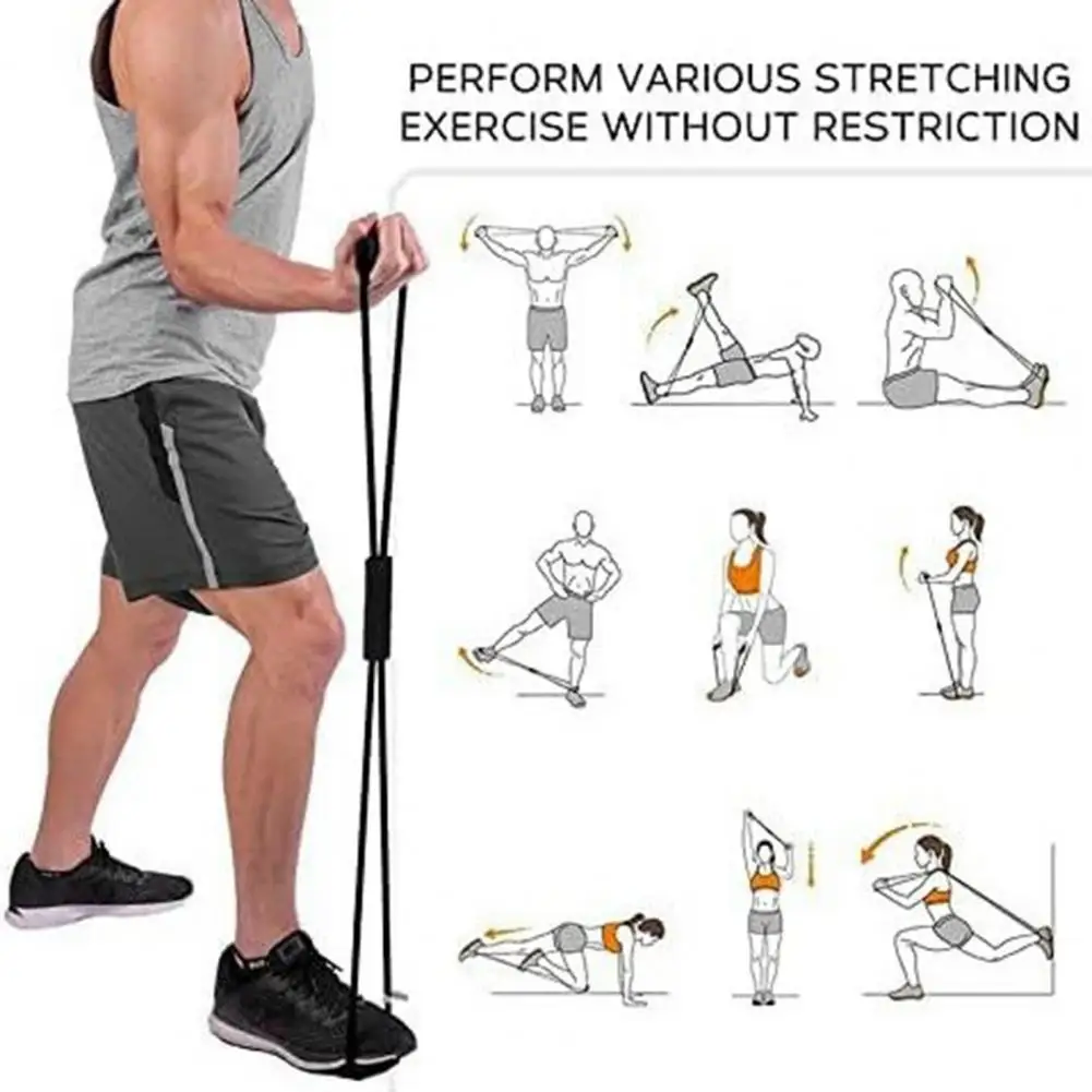 Yoga Fitness Kit Pilates Ring Yoga Ball Glute Booty Band Figure 8 Resistance Band Stretching Belt Gym Equipment 11Pcs/Set