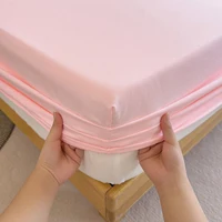 Drap-housse en coton avec bandes élastiques, couvre-matelas de couleur de haute qualité pour lit simple, Double, King, Queen, sans taies d'oreiller 6