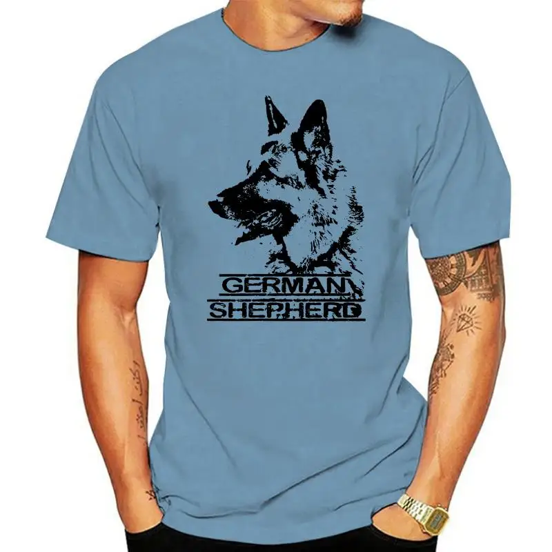 

German Shepherd - grey t shirt top tee dog design - mens sizes