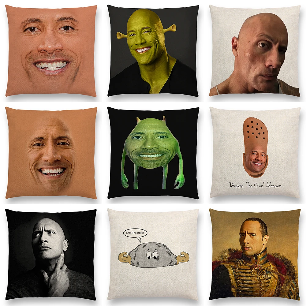 Dwayne Rock Johnson Pillow | Dwayne Johnson Rock Case | Cushion Cover