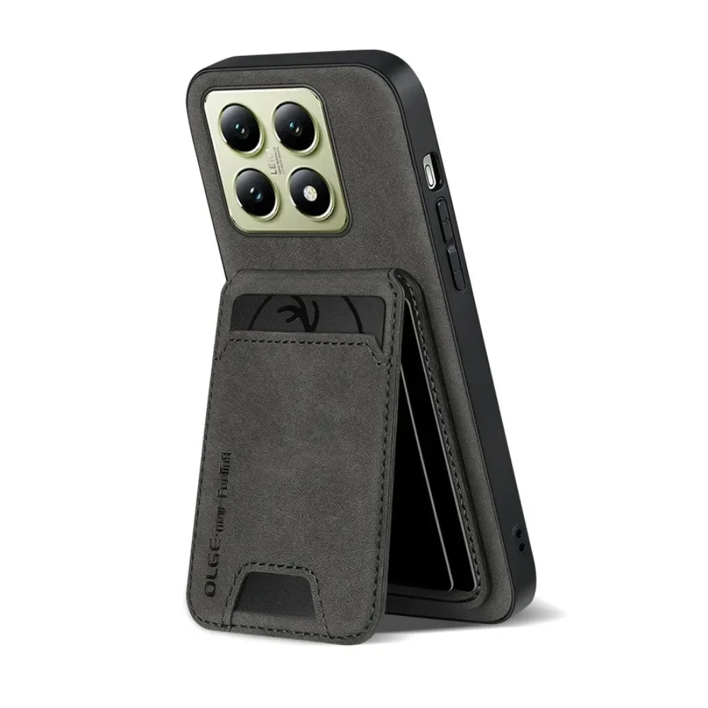 Premium PU Leather Wallet Case with Card Slot, Kickstand, and Drop Protection