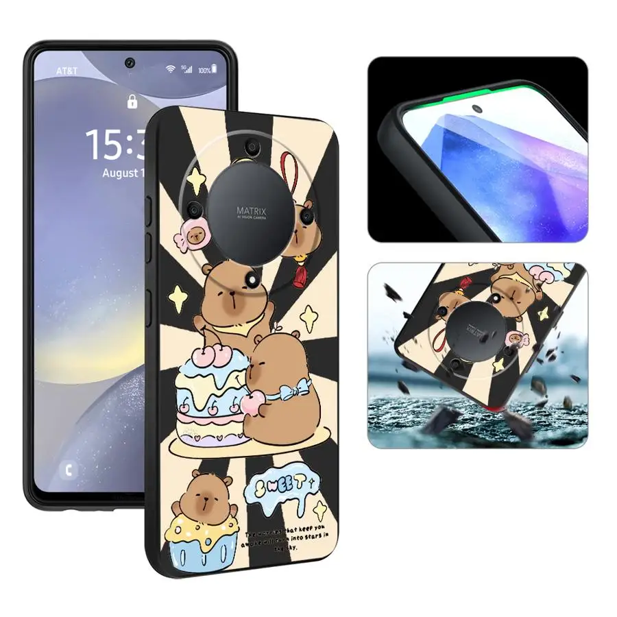 Cute Capybara Soft Armor Phone Case Cover