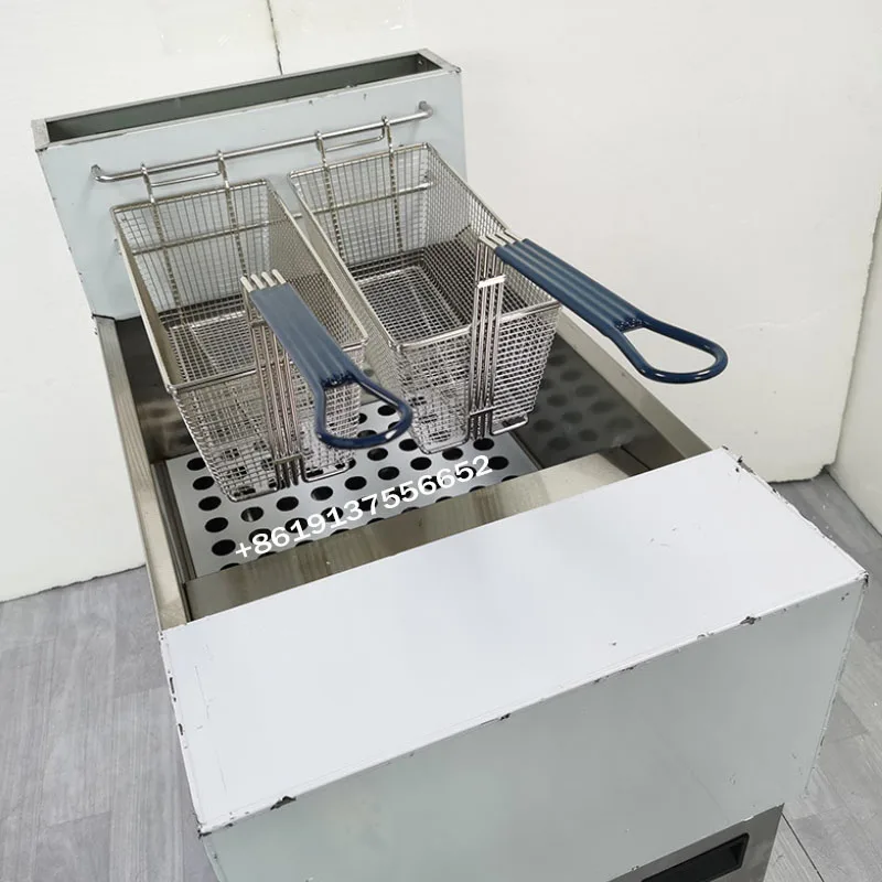 Vertical Gas Electric Temperature Controlled Fryer Luxury Commercial Large Capacity Natural Gas Three-tube/Four-tube Fryer 4