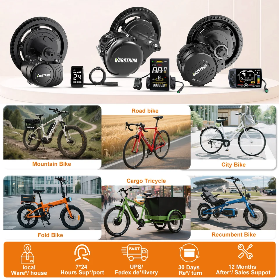 Tongsheng 750W 1000W 500W 48V Motor Kits TSDZ8 TSDZ16 TSDZ2B Mid