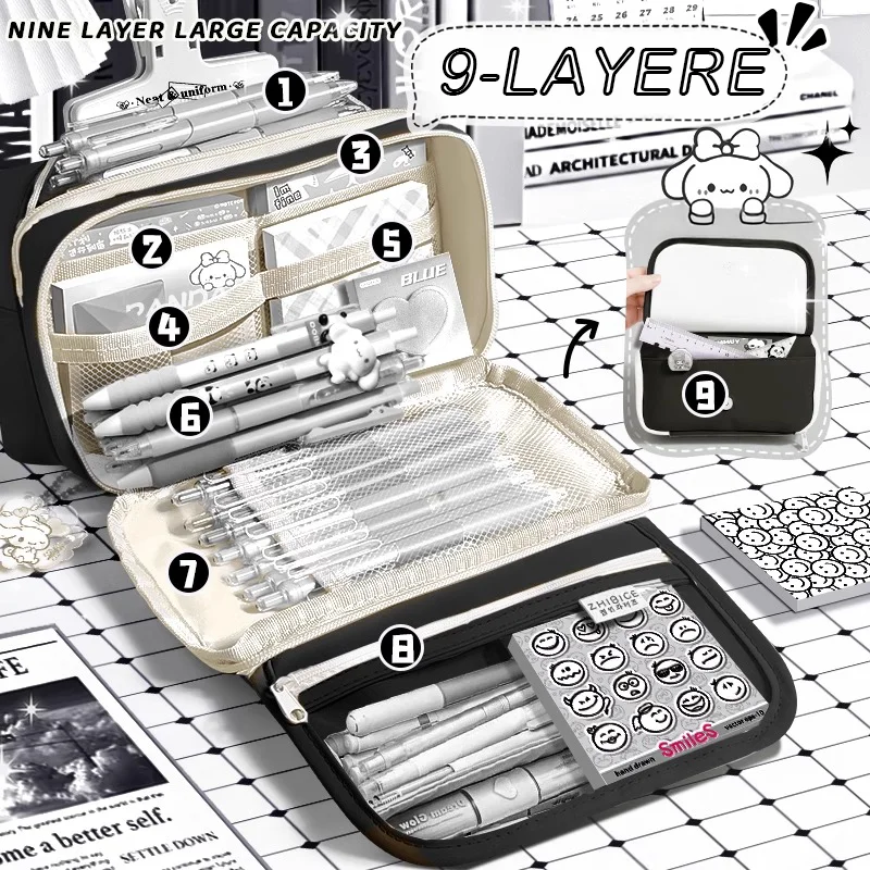 Inkpals Black Pencil Case 4