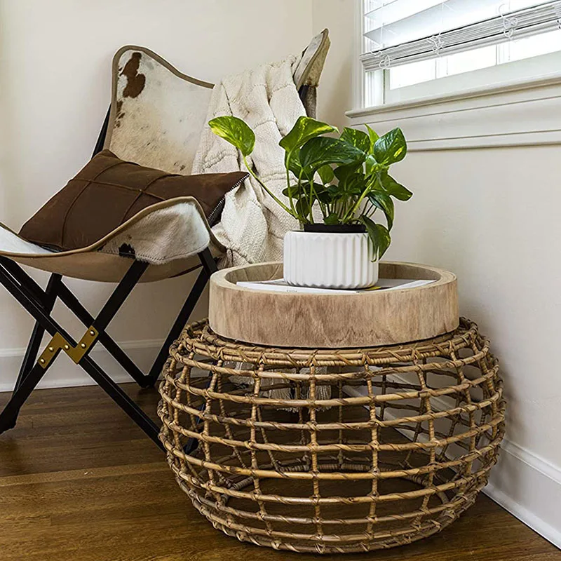 Modern Organic Wooden Large Decorative Bowl for Key, Fruit, Coffee Table, Centerpiece Bowl, Rustic Home Decor, Farmhouse