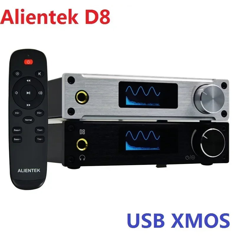 2022 New Alientek D8 Full Digital Audio Headphone Amplifier Input USB XMOS/Coaxial/Optical/AUX 80W*2 24Bit/192KHz DC19V/4.3A fx audio dac x6 hifi 2 0 digital audio decoder dac input usb coaxial optical output rca headphone amplifier 24bit 96khz dc12v