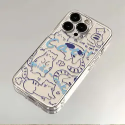 Adorable Cat Line Art Phone Case - Soft Clear TPU Cover for Samsung S22 Plus 5G (T - 188T5217A1)