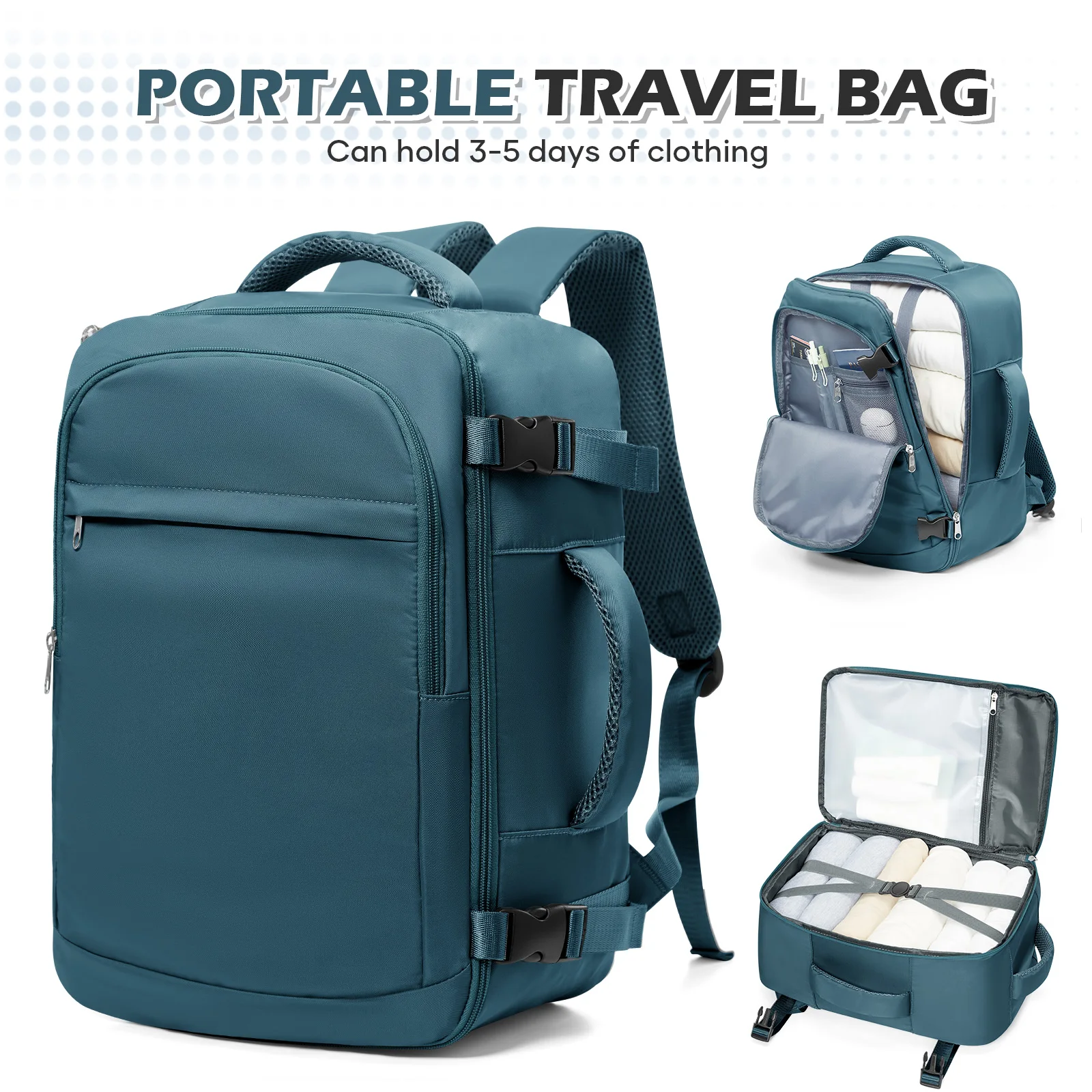 Men's 15.6 Laptop Travel Backpack - Cabin-Friendly, Hand Luggage, College Companion