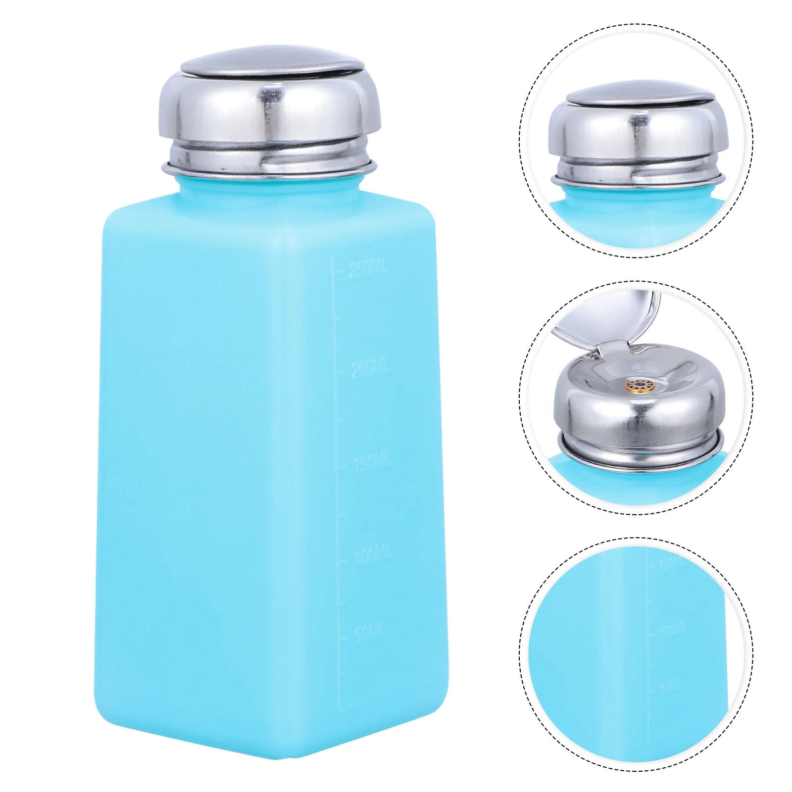 

2 Pcs Alcohol Jug Liquid Storage Containers Dispenser Makeup Remover Bottle Push Down Emulsion Pumping