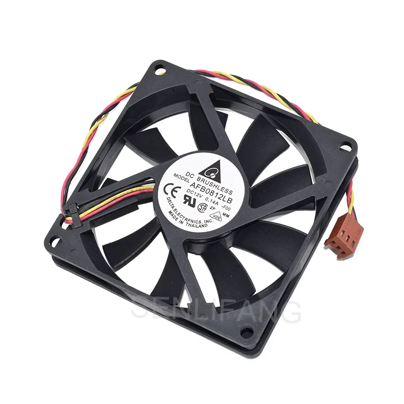 델타용 서버 인버터 송풍기 축 냉각기, 잘 테스트된 3 개 라인, 8cm 선풍기 AFB0812LB 8015 DC 12V 0.14A