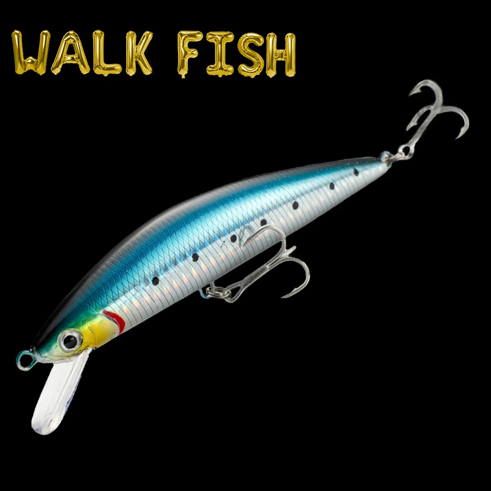 

Walk Fish 1 шт., 13 см, 40 г, 15 см, 60 г, тонущие рыболовные приманки в виде гольяна, блестящая приманка, Морская рыбалка, свинцовый крючок