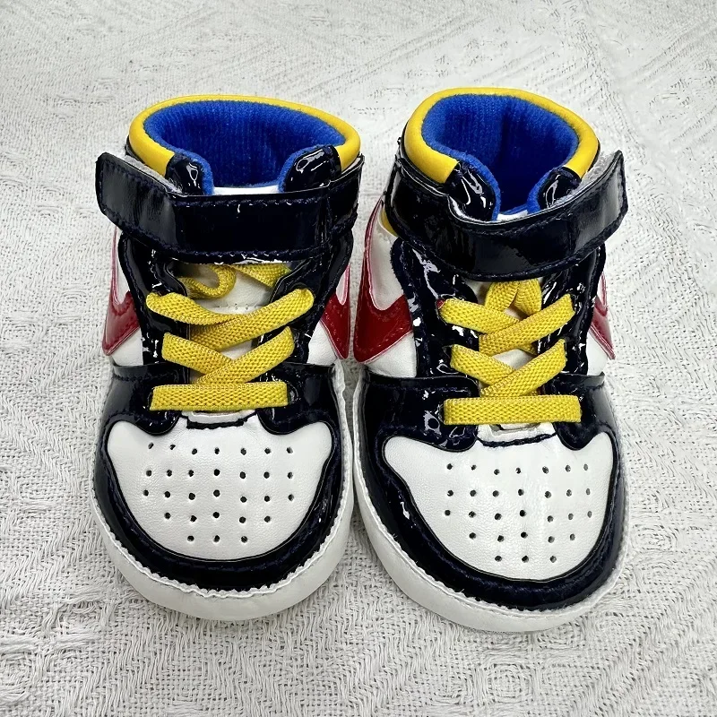 Trendy High-Top Casual Sports Shoes for Infants Fashionable First Steps Walking Footwear for Boys and Girls Aged 0-18 Months 4