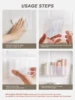 4/8pcs Mirror Cabinet Storage Box Cabinet Door Wall Mounted Transparent Lipstick And Cosmetics Separation Without Punching 5
