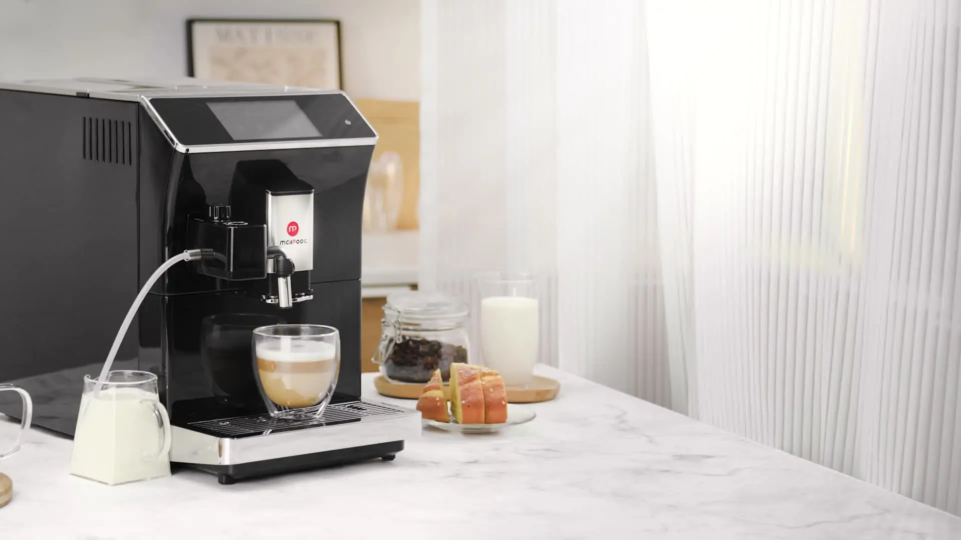 Mcilpoog WS203 全自動コーヒーマシン - 豆からカップまで、16 種類の