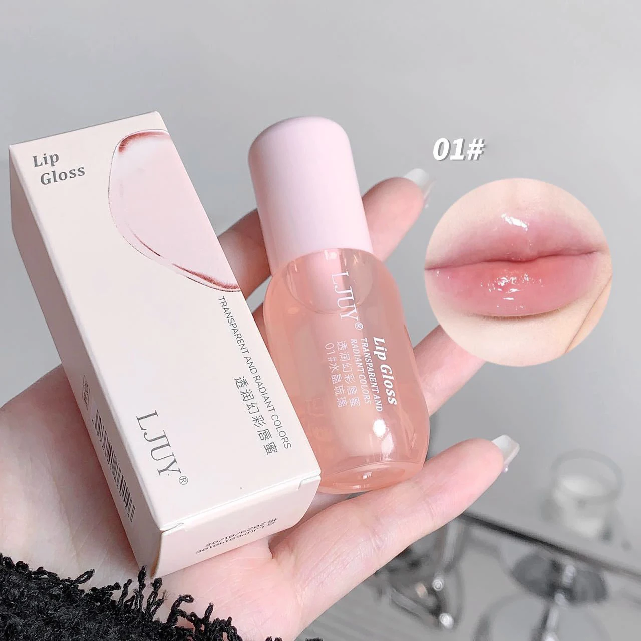 Lip Oil Crystal Jelly Lip Oil Hydrating Plumping Lips Coat for Lipstick Lipgloss Tinted Clear Lip Plumper Serum Lips Care Fruit Balm