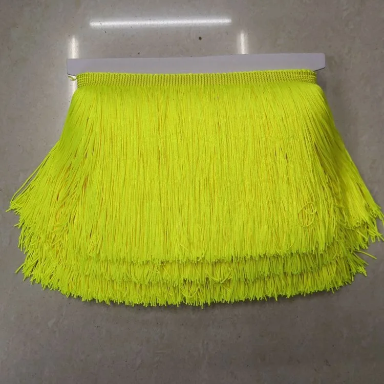 10-30cm10Meters Fringes Lace Tassel Trim Latin Dance Curtain Trimming Sewing Accessories Puntilla Borla Flecos Largos Para Coser
