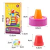 Montessori Color Matching Stacking Cup Kids Toys Sensory Play Logical Thinking Training Board Game Educational Toys For Children 6